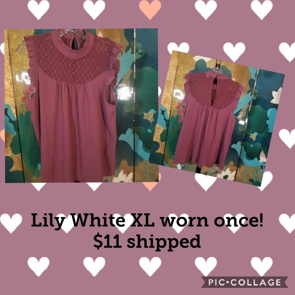 Dusty rose sleeveless blouse